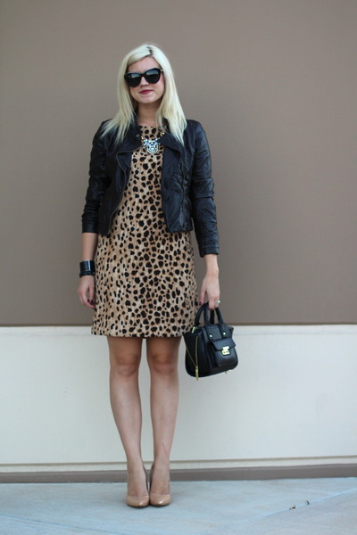 Target Black Leather Jacket, Thrift Store Chain Purse, Target Black