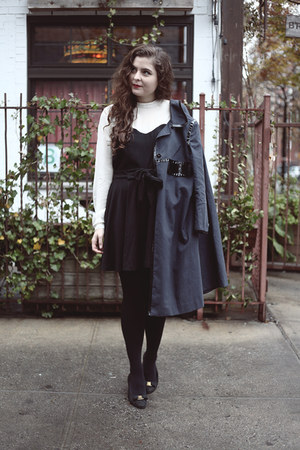 black black PepaLoves skirt - navy Anya Hindmarch coat