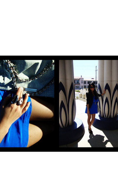 Blue Bcbg Shoes on Blue Eight Sixty Dresses Black Aldo Shoes White Bcbg Bags Black H M