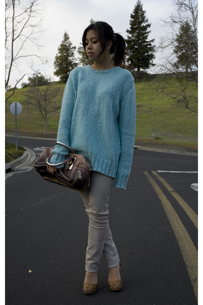 beige leather Helmut Lang